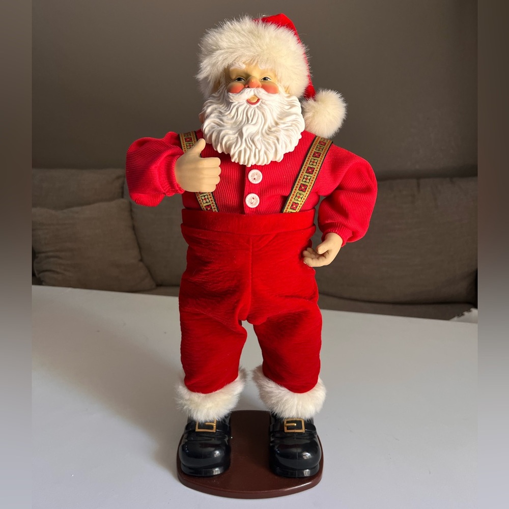 ▪️1998 Jingle Bell Rock Vintage Animated Santa Claus Figure Musical Christmas